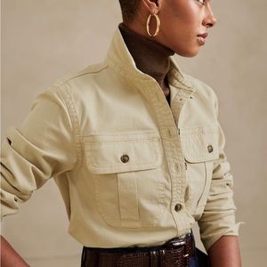 NEW Banana Republic Utility Shirt in Wheat Size XXL